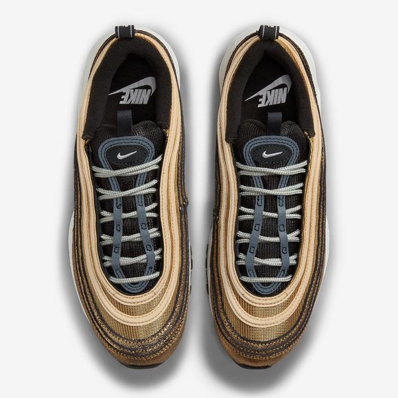 NEW Nike Air Max 97 Women's Twine/White-Metallic Gold DO5881-700 Golden … - Picture 7 of 9